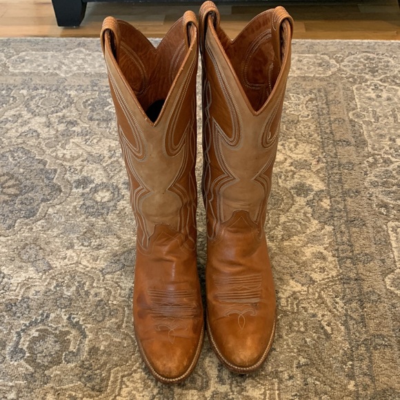 Dan Post Brown Heeled Boots - Picture 3 of 15